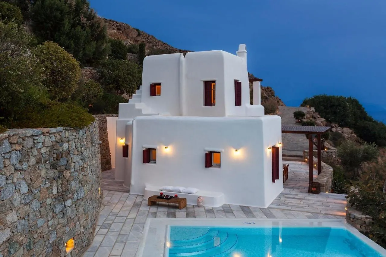 Excellent Mykonos Villa Villa Psarrou Epsilon 4 Bedrooms Stunning Sea Views Psarrou Mykonos Town اليونان
