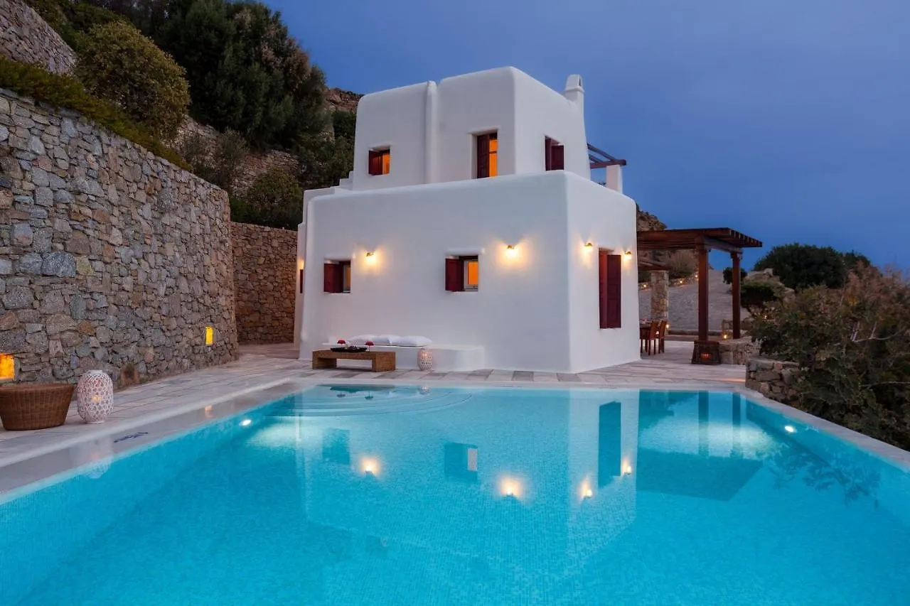 Excellent Mykonos Villa Villa Psarrou Epsilon 4 Bedrooms Stunning Sea Views Psarrou Mykonos Town